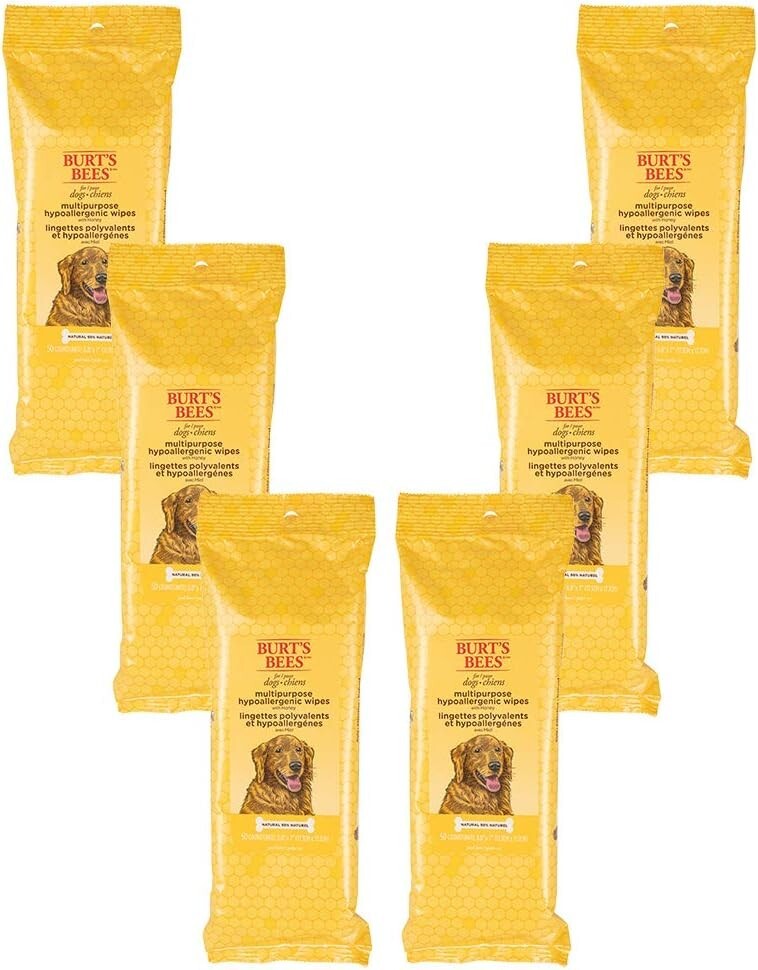Eco-Friendly Grooming Wipes for Dogs - Hypoallergenic & Made in the USA - 6 Pack
