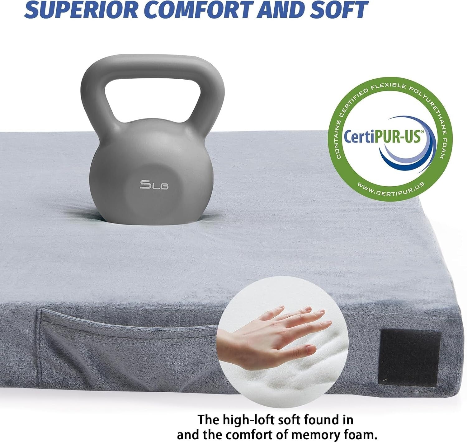 CertiPUR US Waterproof Memory Foam Sleeping Mat - Perfect for Camping and Travel