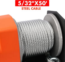 Load image into Gallery viewer, Compact 2500 lb Electric Winch with Steel Cable - Perfect for Boats &amp; Trailers