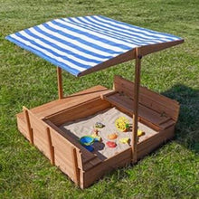 Load image into Gallery viewer, Multifunctional Kids Sandbox 47x47in - Fun &amp; Safe Outdoor Play with Storage