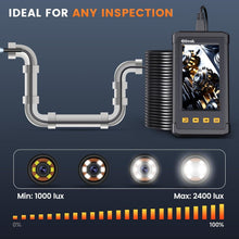 Load image into Gallery viewer, Waterproof Snake Borescope Camera - 4.3" IPS Screen for Pipe &amp; Sewer Inspection