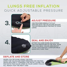 Load image into Gallery viewer, Portable and Foldable Sleeping Pad for Camping - Includes Pump Sack &amp; Repair Kit