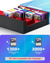 Load image into Gallery viewer, Premium MTG Commander Deck Box with Colorful Dividers and Magnetic Closure