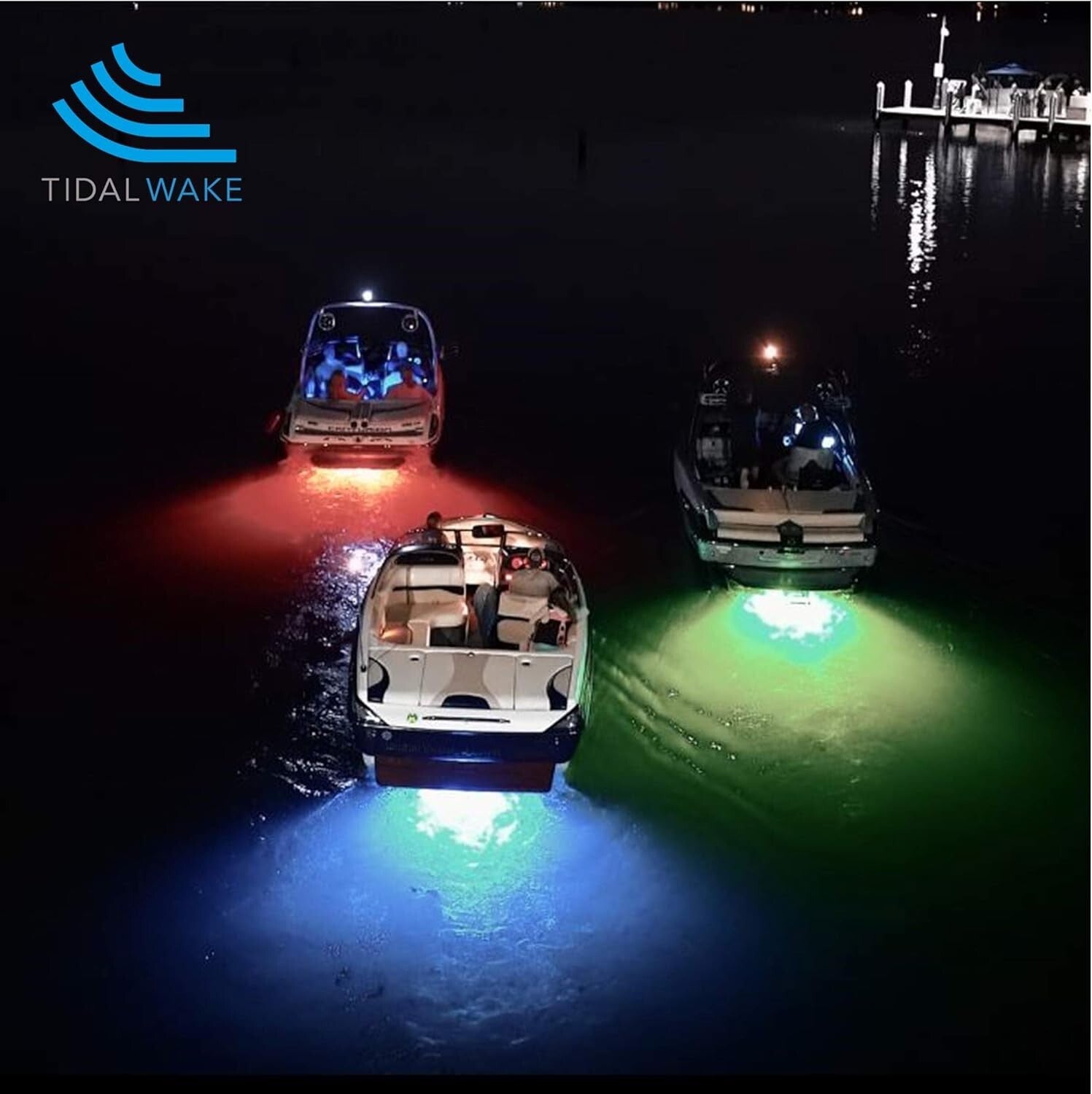 Effortless Underwater LED Light - Quick Connect for Boat Drain Plug Installation