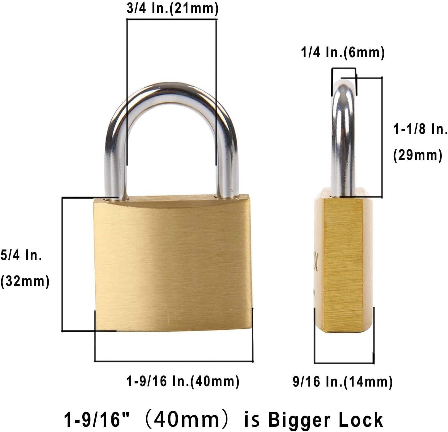 Durable Weather-Resistant Brass Padlock Set - 36 Pcs with User-Friendly Keys