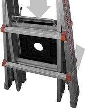 Load image into Gallery viewer, Ladder Accessory Project Tray with Magnetic Dish &amp; Tool Slots - 25 lbs Rating