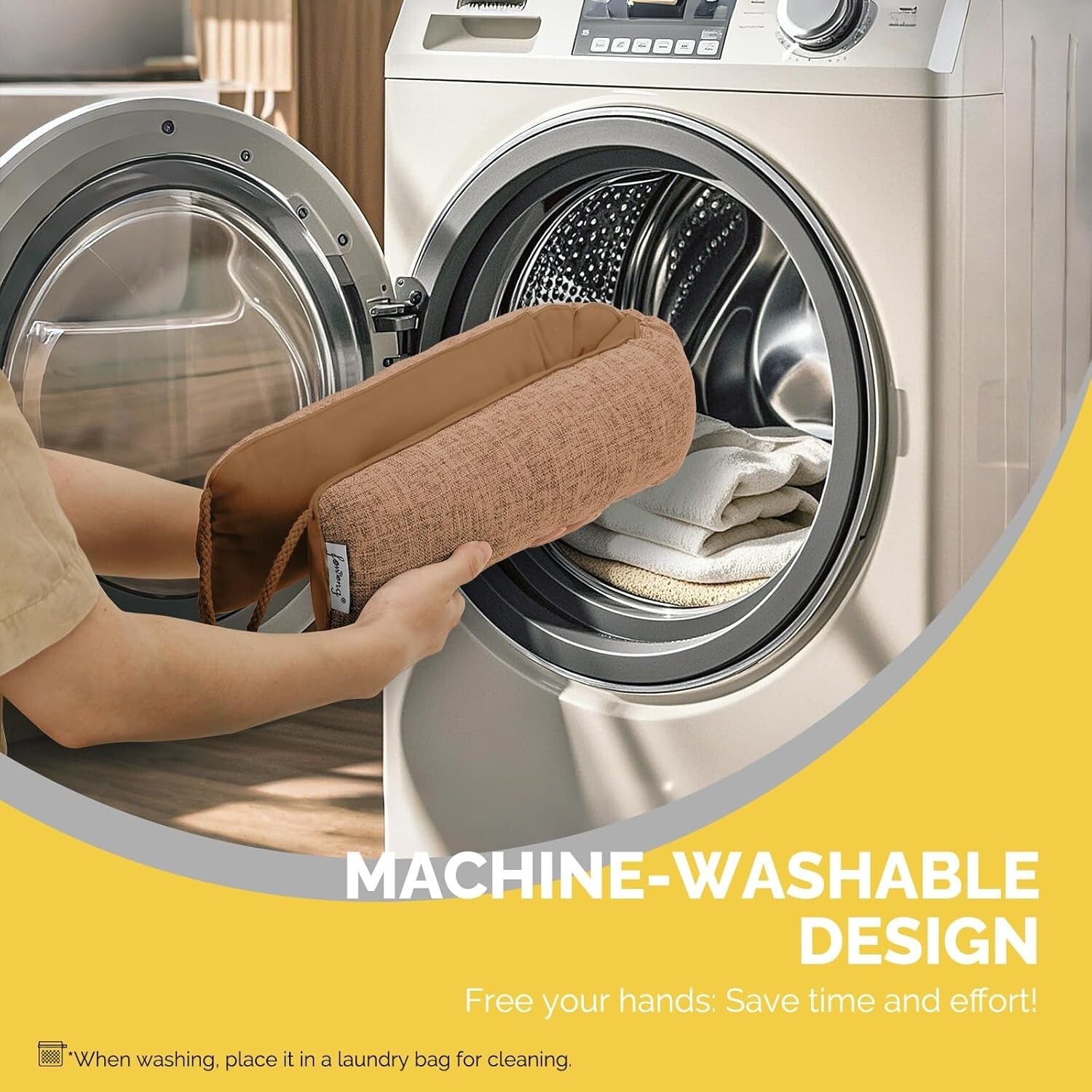 48-Inch Extra Long Weighted Door Draft Stopper for Soundproofing & Comfort