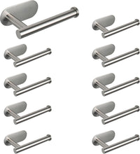 Load image into Gallery viewer, Stylish Self-Adhesive Toilet Roll Holder - Pack of 10 in Elegant Brushed Nickel