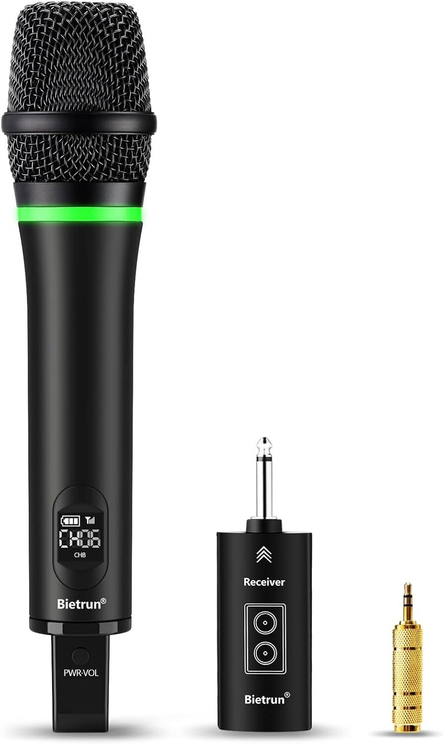 Durable Metal Wireless Microphone - Rechargeable & Ideal for Public Speaking