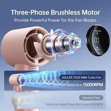 Load image into Gallery viewer, Compact USB Rechargeable Fan - 15000 RPM Cold Wind Delivery for Camping &amp; Sports