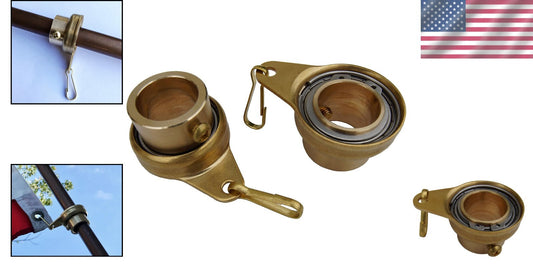 1" Brass Flagpole Rotating Rings - Tangle-Free Solution with Lifetime Guarantee