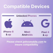 Load image into Gallery viewer, Jethro Mobile Unlimited Talk &amp; Text Plan - 12 Months + International Calling