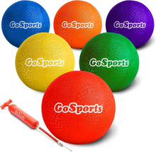 Load image into Gallery viewer, Kids 10'' Classic Playground Ball Set - 6 Colorful Balls with Pump &amp; Bag