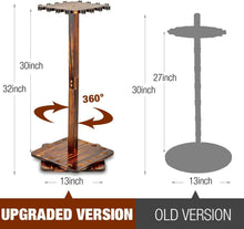 Load image into Gallery viewer, Solid Wood Fishing Rod Holder - 16-Rod Capacity with 360-Degree Rotation