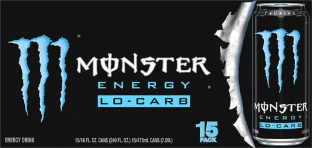 Smooth Flavor Lo-Carb Energy Drink - 15 Pack of 16oz Cans for Active Life