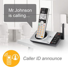 Load image into Gallery viewer, Cordless Phone Set with Digital Answering Machine &amp; Caller ID Announcer - Silver