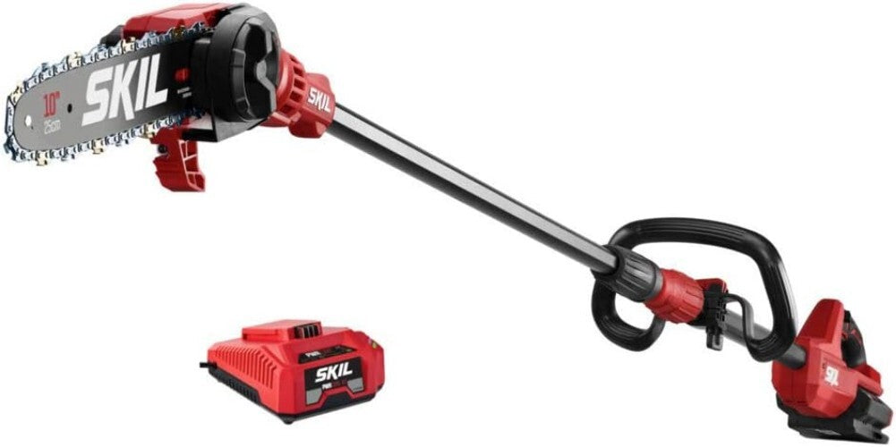 Cordless 40V Pole Saw Kit - 10'' Blade, Auto Lubrication & Tool-less Tensioning
