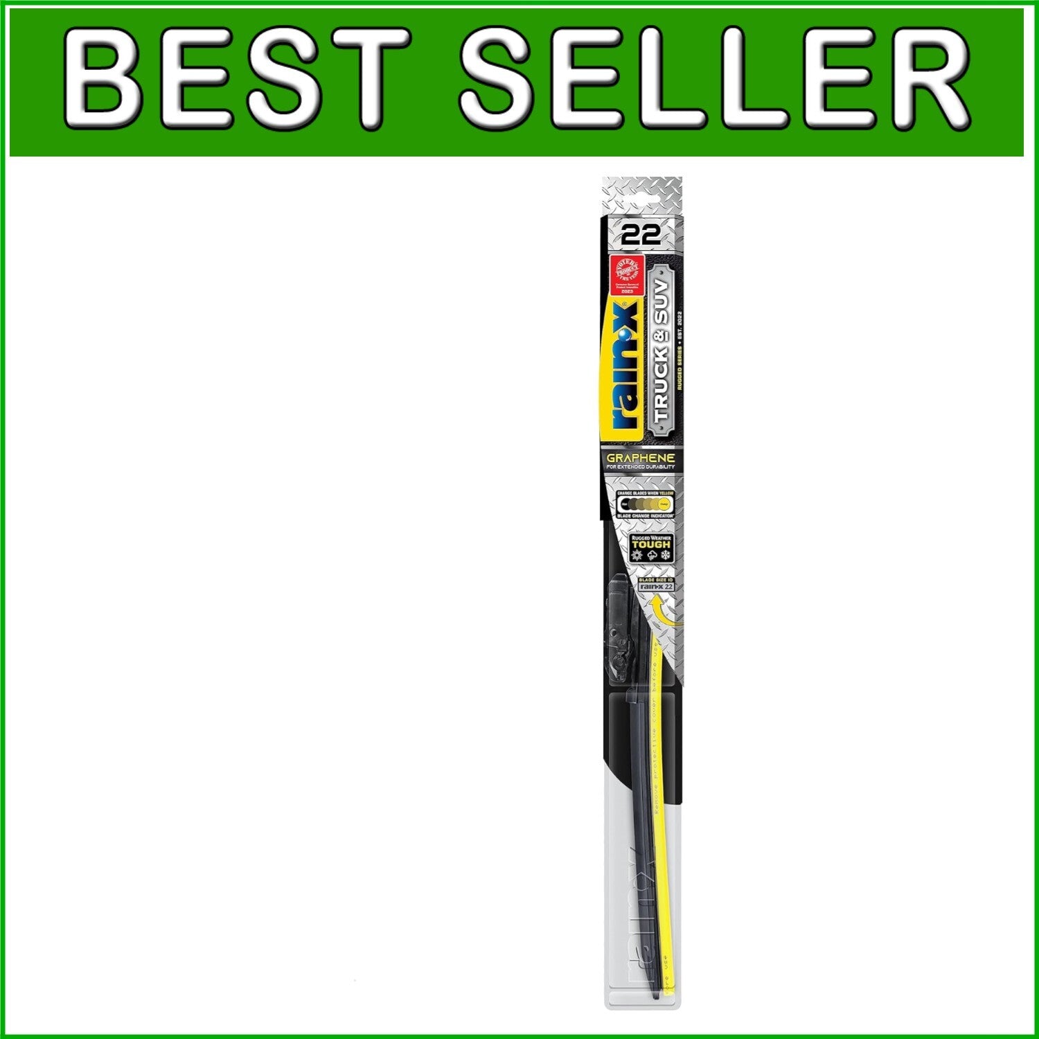 Rugged 22-Inch SUV & Truck Wiper Blades with UV Indicator - Safe Visibility