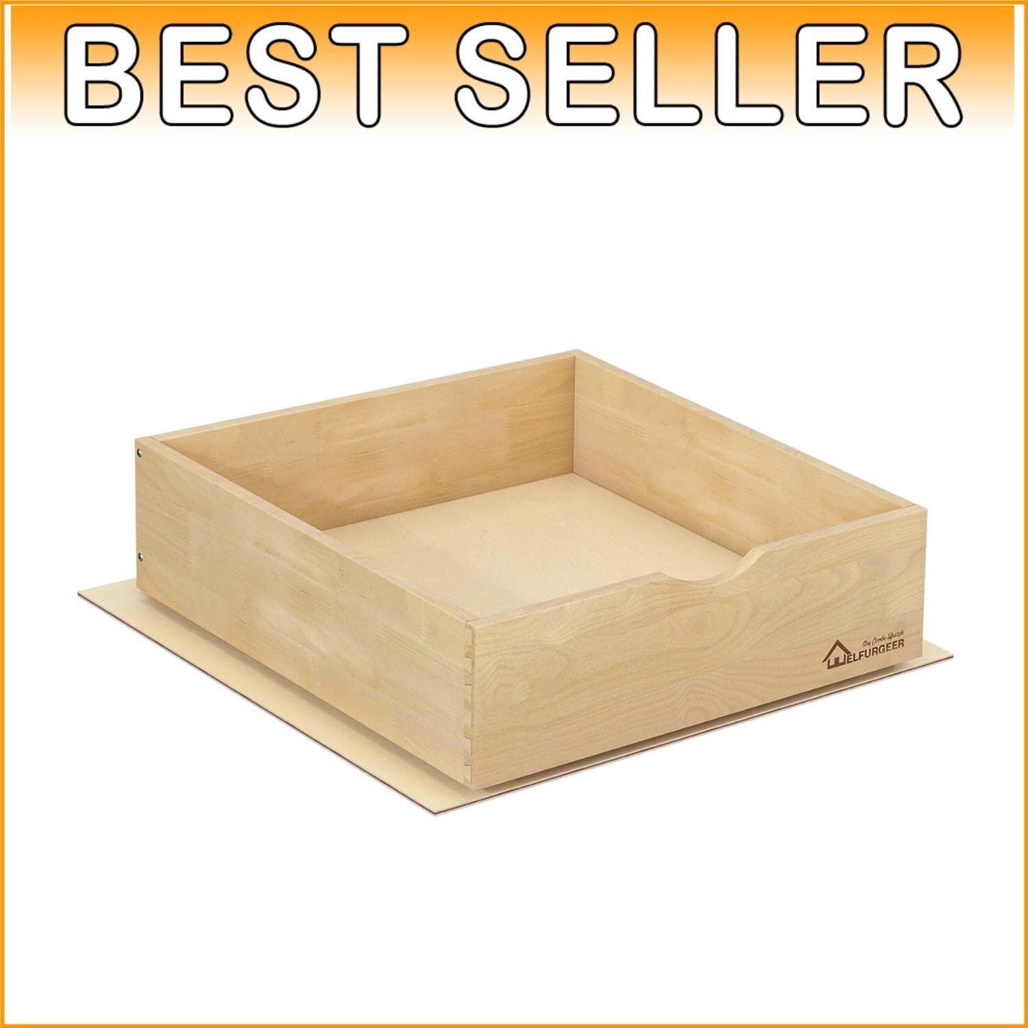 Easy Install Pull-Out Storage Drawer for Kitchen Cabinets - 70 lb Capacity