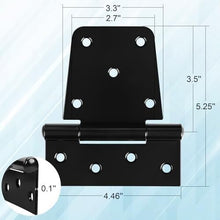 Load image into Gallery viewer, Smooth Operating 3.5 Inch Gate Hinges with Offset Holes - 8 Pack Black Finish