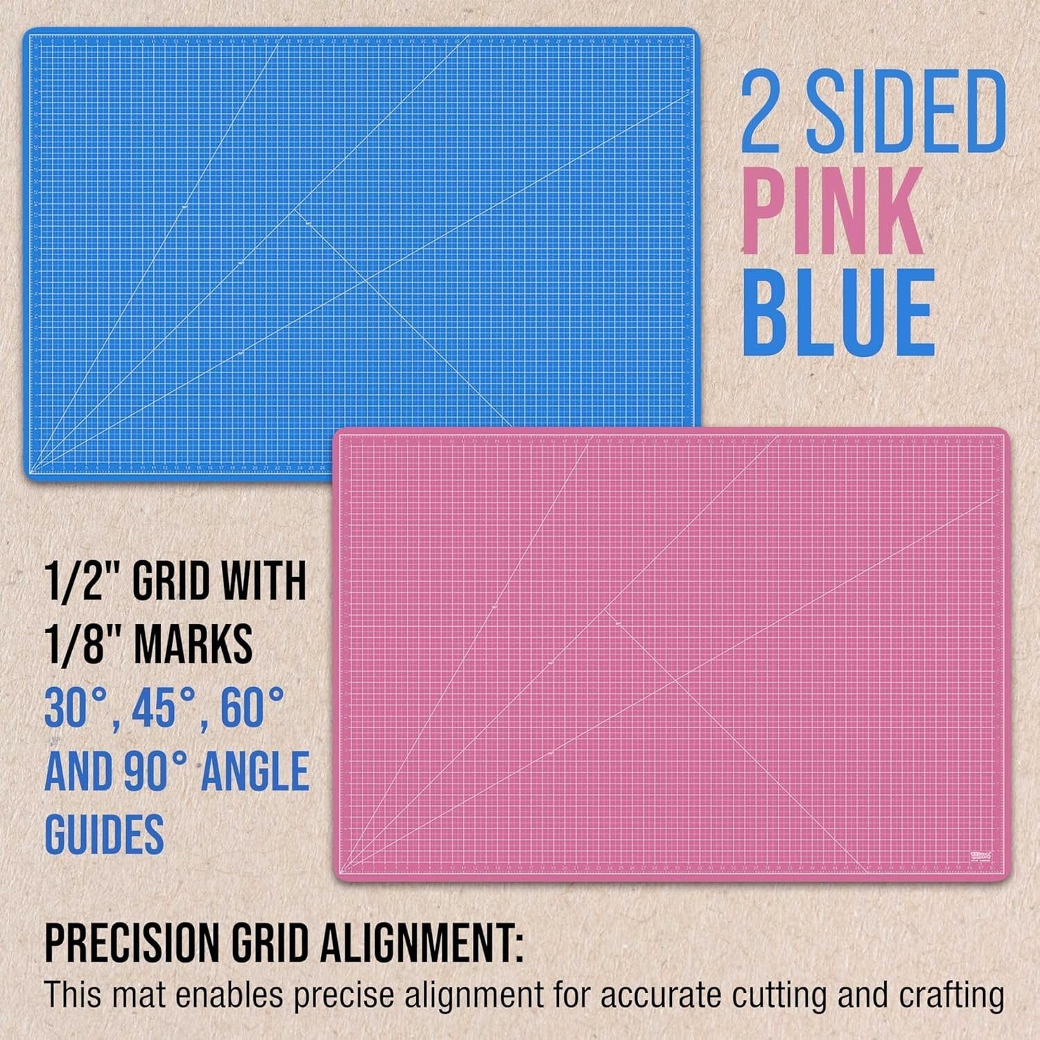 Durable Double-Sided Non-Slip 40" x 60" Mat for Sewing and Quilting Projects