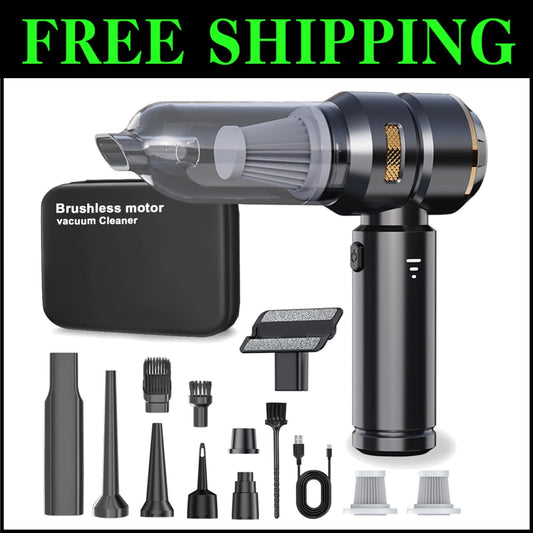 22000PA Portable Cordless Car Vacuum Cleaner - High Power Handheld Convenience