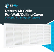 Load image into Gallery viewer, Easy to Install 30 x 12 White Return Vent Grilles, Pack of 5 for Optimal Airflow