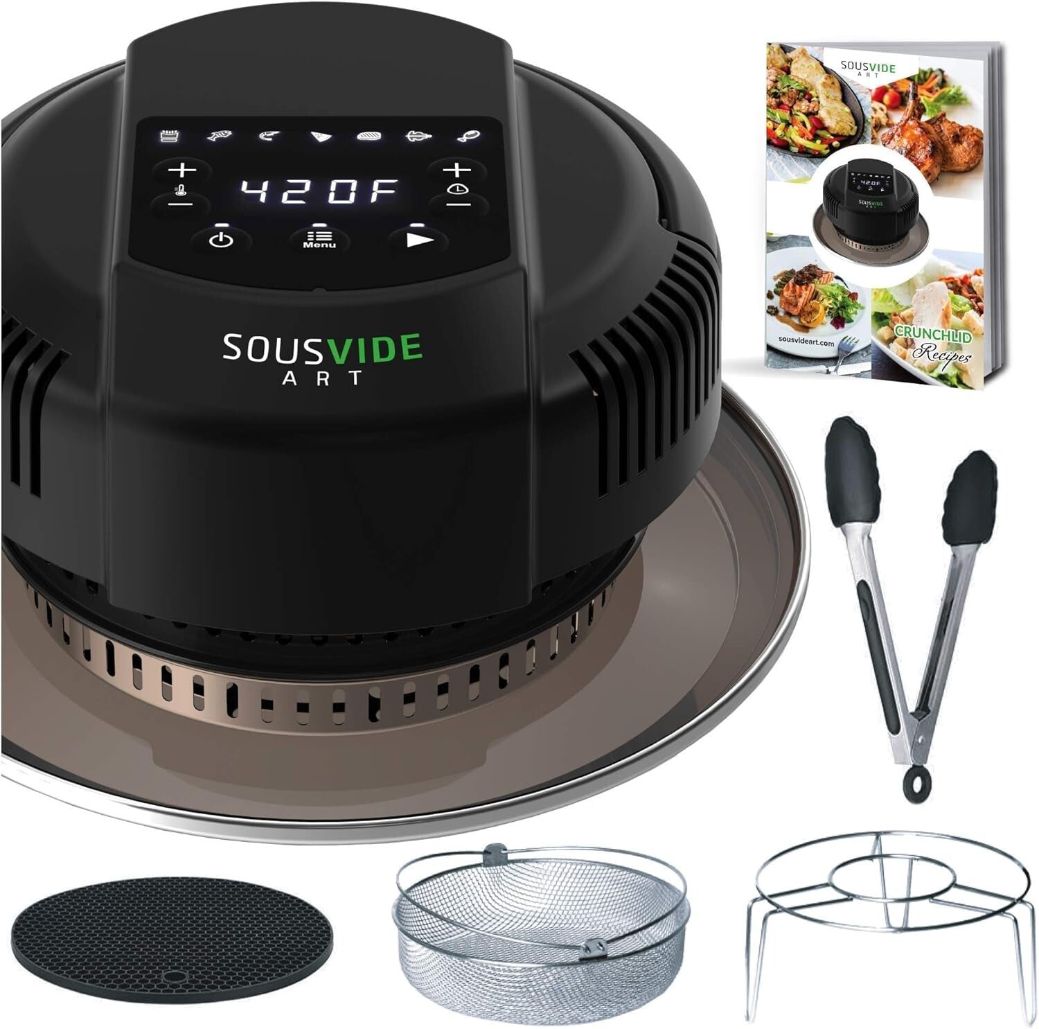 Instant Pot Air Fryer Attachment – 8 qt Lid with 7 Cooking Modes & Accessories