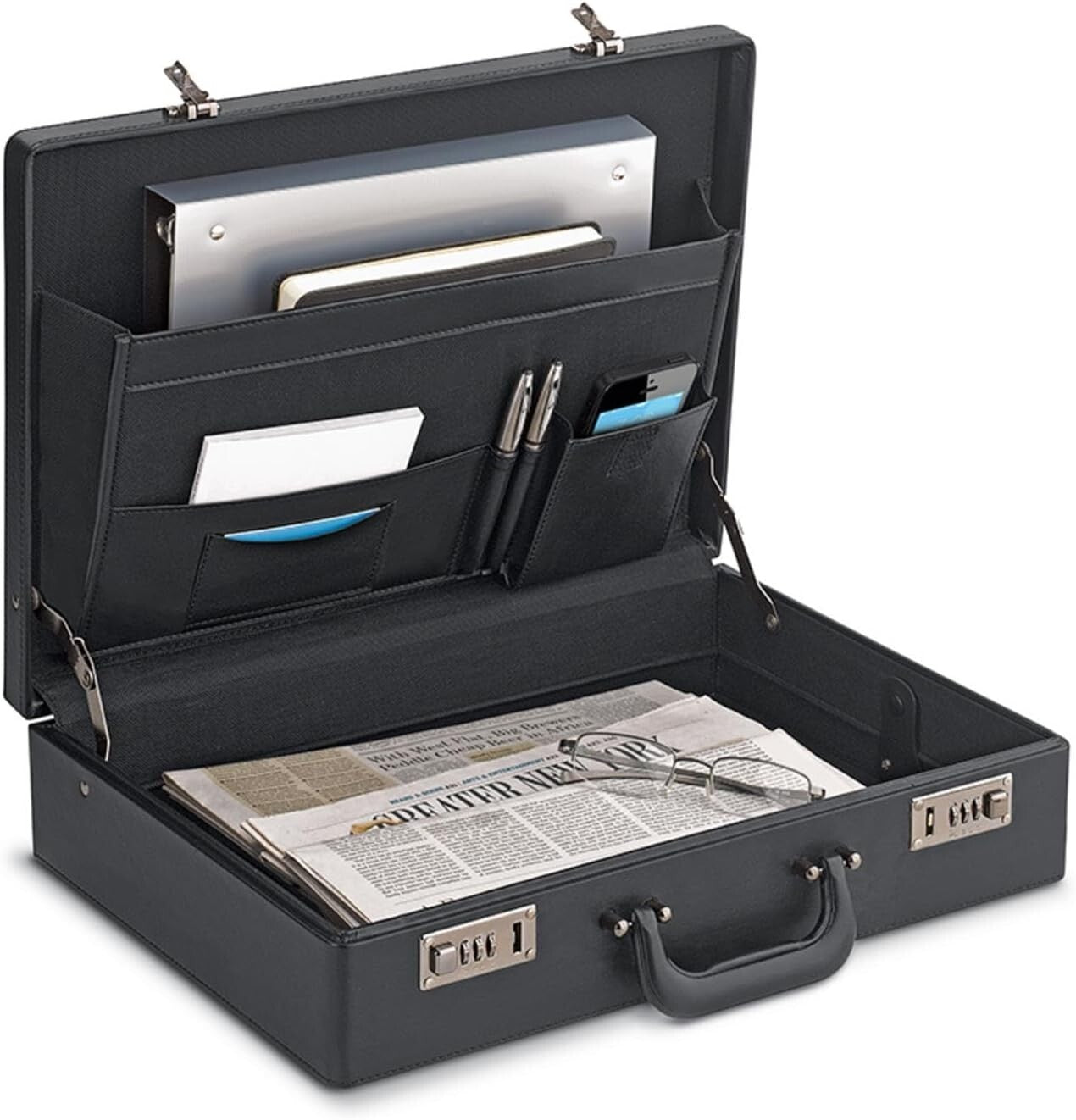 Grand Central Attache Briefcase - Sleek Locking Business Case for Professionals