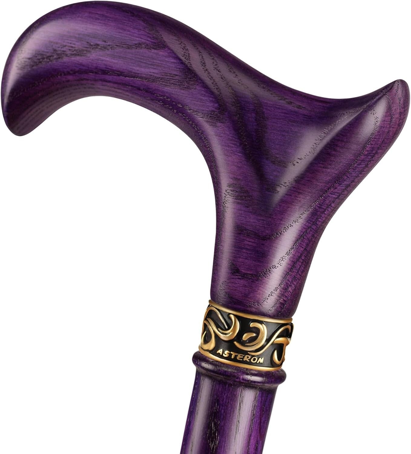 Stylish Hardwood Oak Walking Cane - 36" Ergonomic & Durable Design for Seniors