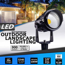 Load image into Gallery viewer, Stunning 12V Waterproof Pathway Lights - Super Warm White LED Spotlights, 8 Pack