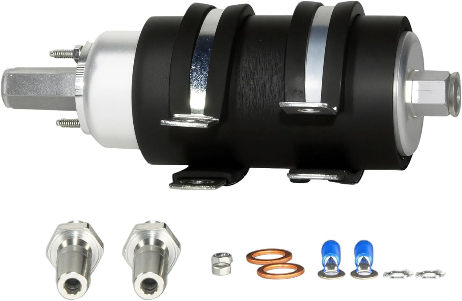 High-Performance Metal Inline Fuel Pump 255LPH - Ideal for Turbocharged Engines