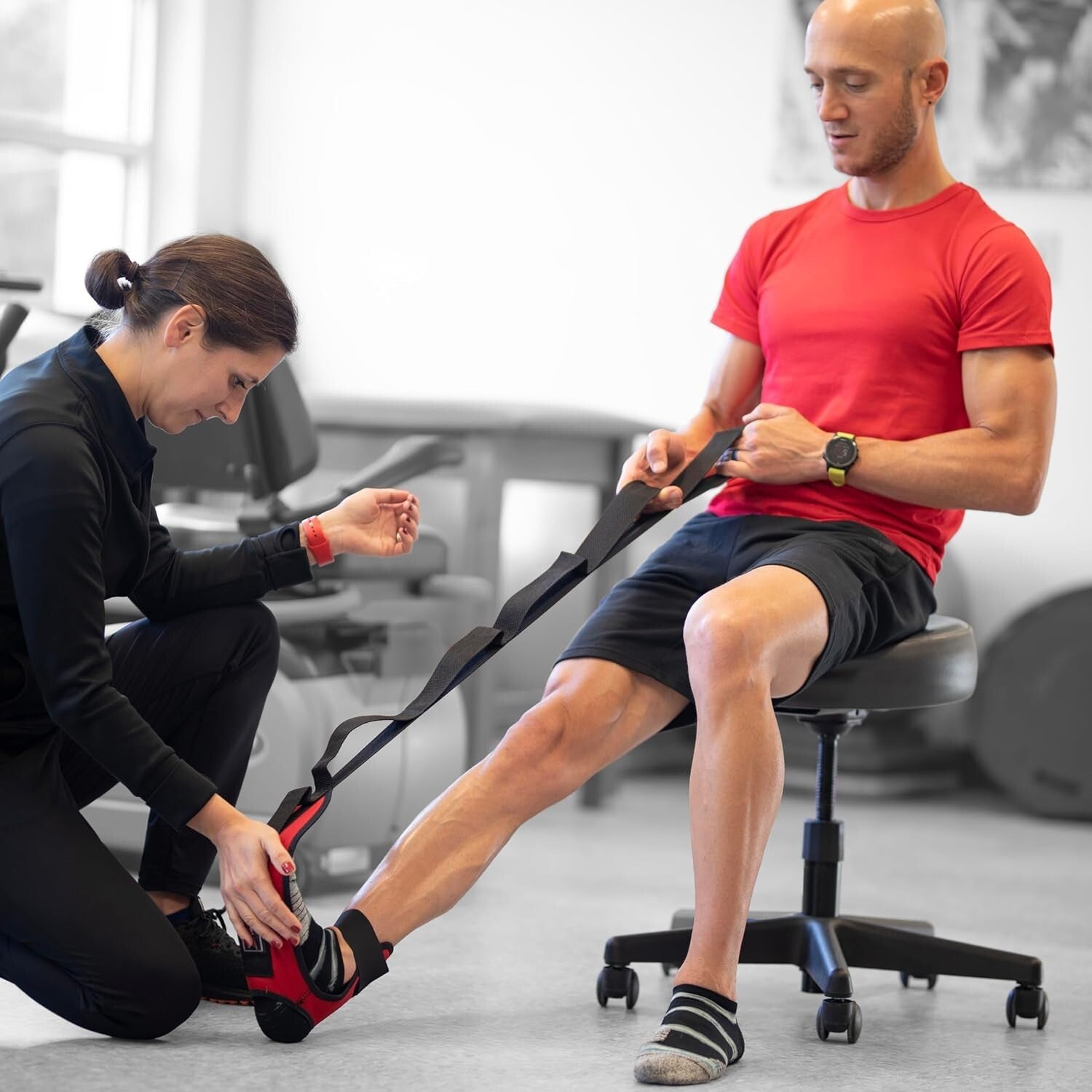 Versatile Stretch-EZ Stretching Strap - Ideal for Plantar Fasciitis & Hamstrings