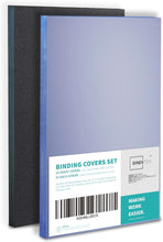 Load image into Gallery viewer, Professional Binding Covers Set: 50 Clear PVC &amp; 50 Sand-Textured, 11 x 17 in