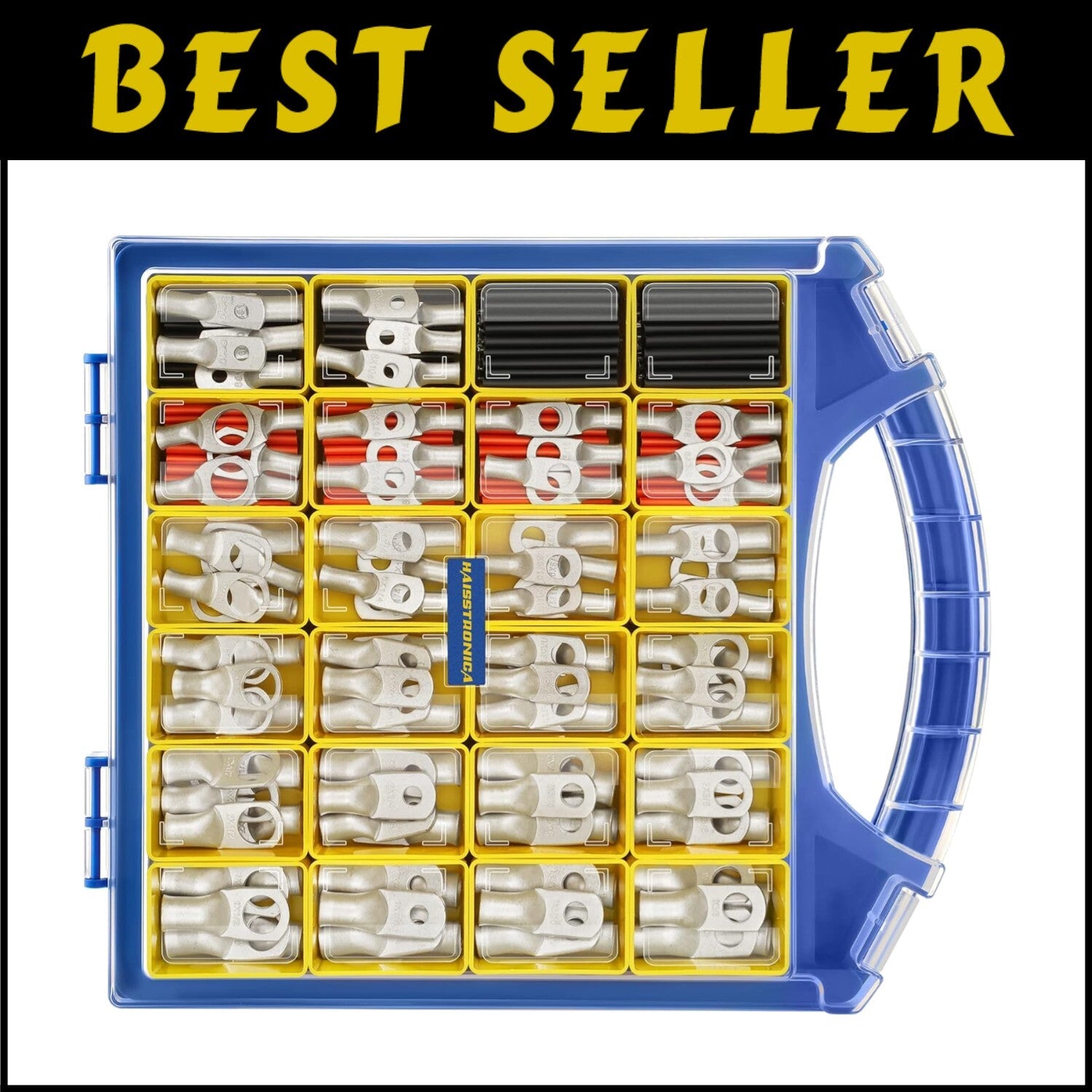 Complete 220PCS Tinned Copper Terminal Kit with Heavy-Duty Connectors & Tubing