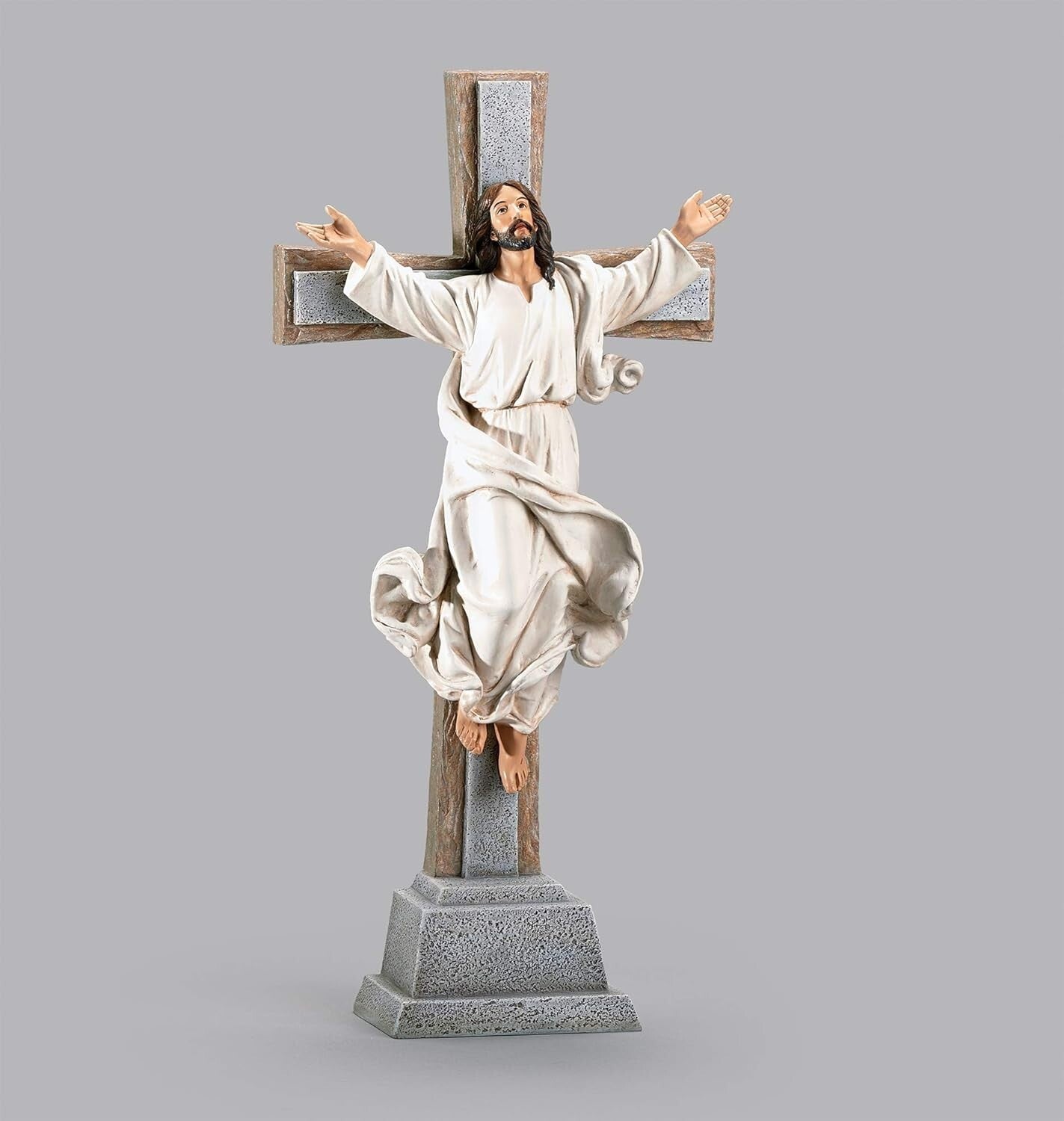 Durable 15-Inch Risen Christ Crucifix: Perfect for Religious Gifting and Décor