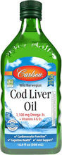 Load image into Gallery viewer, Sustainably Sourced Cod Liver Oil, 500 ml - 1100 mg Omega-3s for Immune Support