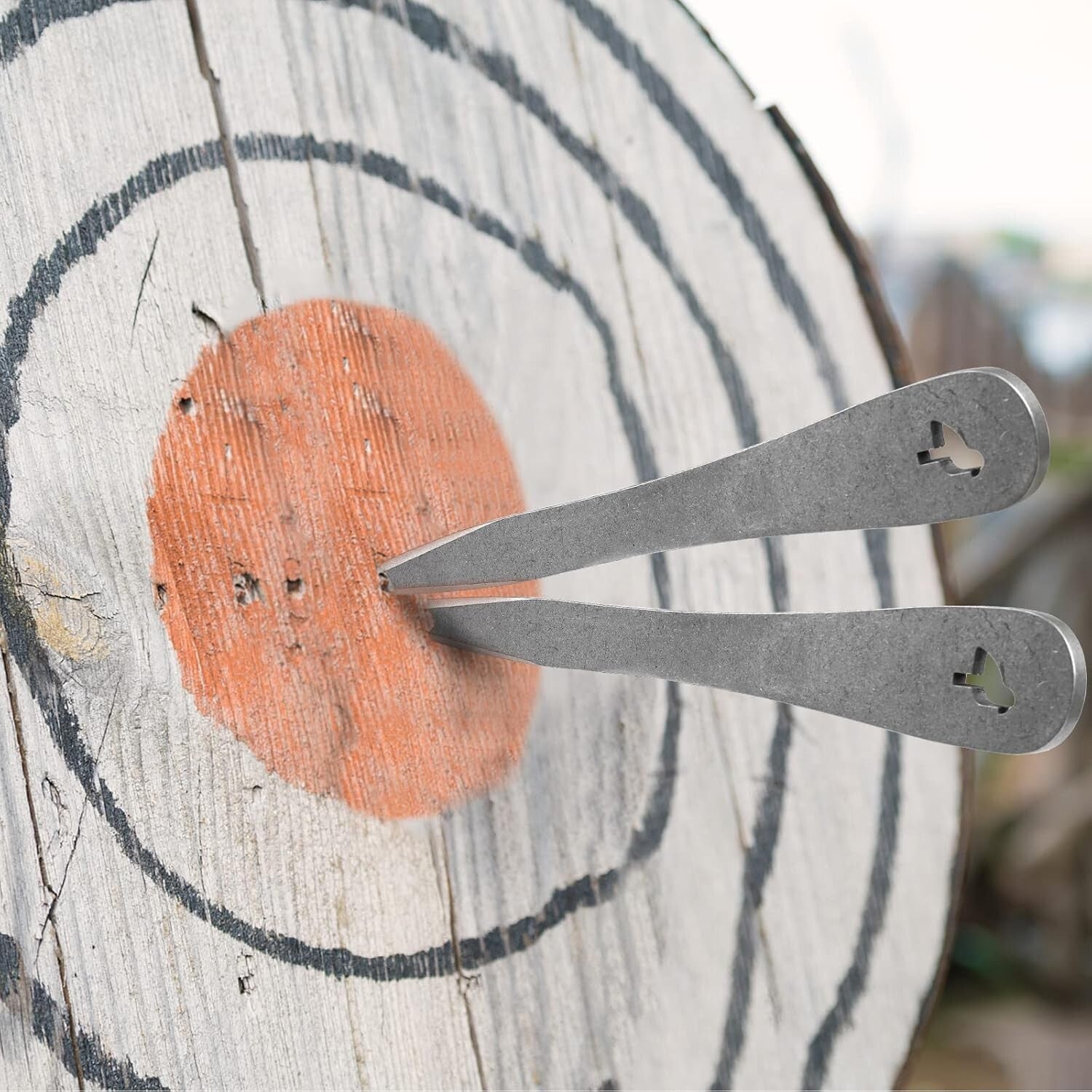 Versatile 6-Pack Throwing Spikes - Modern Stainless Steel with Care Instructions