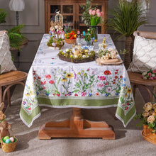Load image into Gallery viewer, Stain-Resistant Floral Table Cover with Lace, Perfect for Spring/Summer Events