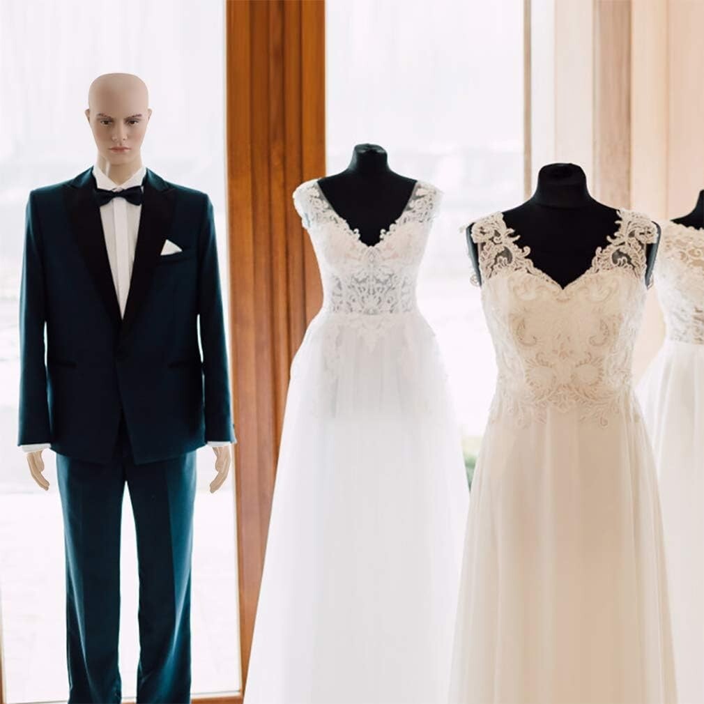 Lightweight 73-Inch Full Body Male Mannequin with 360° Adjustable Head and Arms