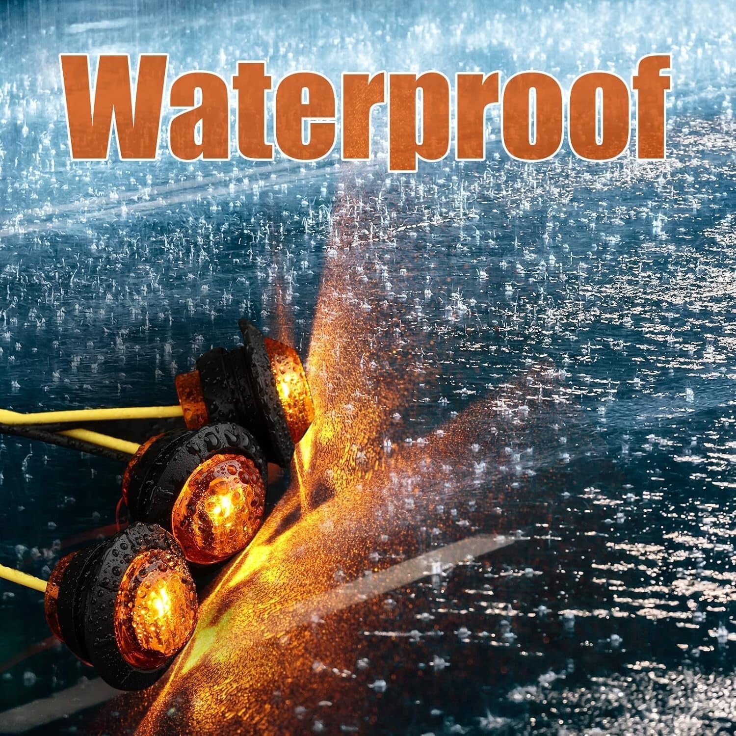 3/4 Inch Amber LED Marker Lights - 150 Set of Bright, Waterproof Indicators