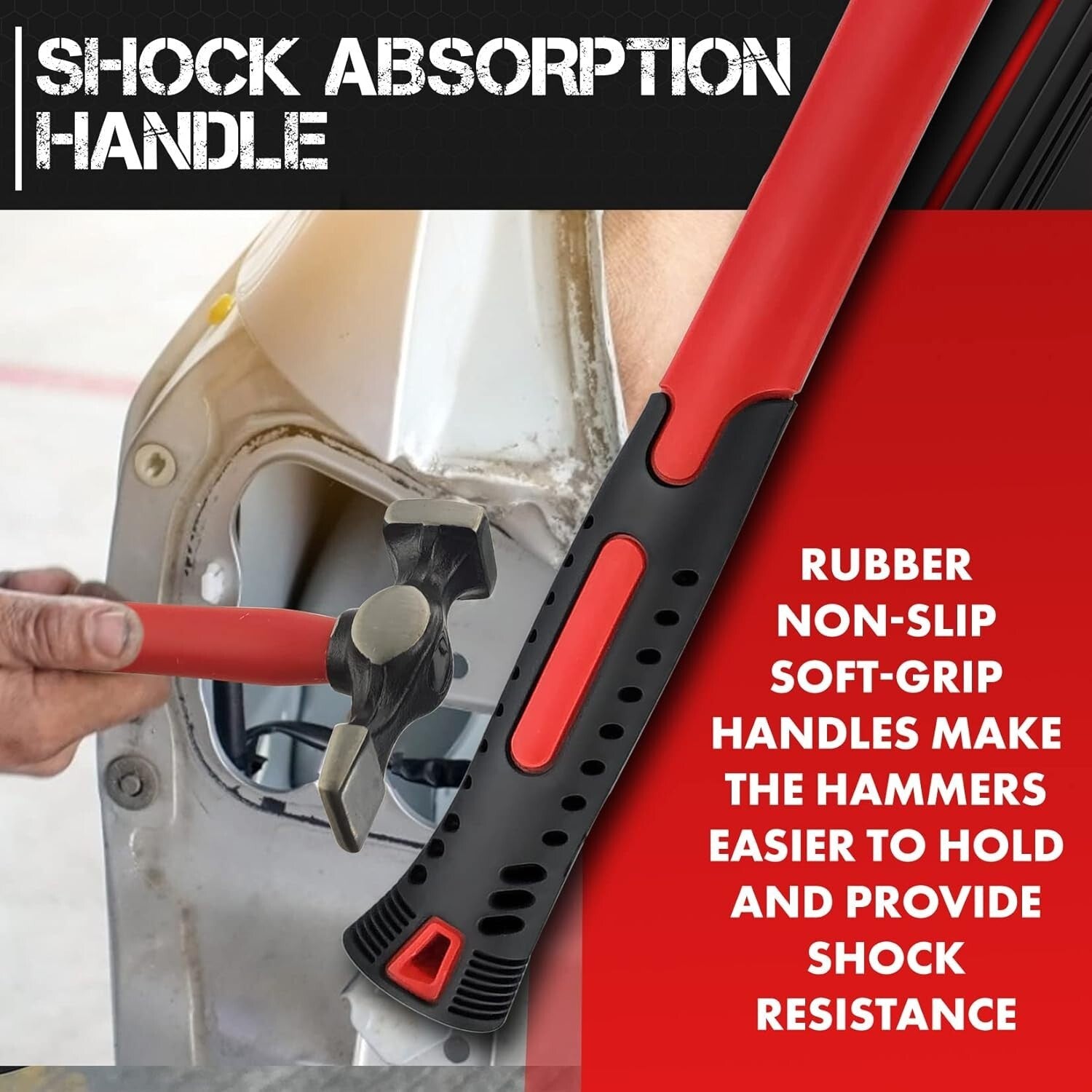 Complete Hammer and Dolly Set for Precision Car Body Repairs - 7 Pieces