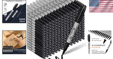 Load image into Gallery viewer, Durable 500-Pack Black Permanent Markers - Ideal for Classroom and Office Use