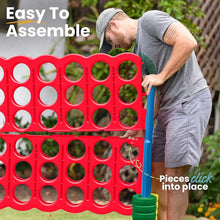 Load image into Gallery viewer, Family-Friendly Jumbo Connect 4 Outdoor Game - Safe &amp; Educational Fun