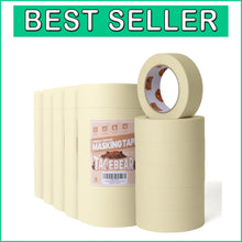 Load image into Gallery viewer, Non-Damaging Beige White Masking Tape - 36 Rolls, Ideal for DIY &amp; Home Office