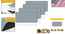 Load image into Gallery viewer, Multi-Layer Washable Guinea Pig Pads - Eco-Friendly 4-Pack Bedding Solution