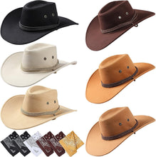 Load image into Gallery viewer, Versatile Cowboy Hats and Bandanas Bundle - Ideal for Parties &amp; Gatherings