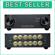 Load image into Gallery viewer, Versatile 4-Way RCA Switch with Premium Audio Control - Effortless Signal Input