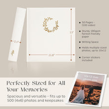 Load image into Gallery viewer, Classic Floral Scrapbook - 11.8" x 13" - Perfect for Weddings &amp; Family Memories