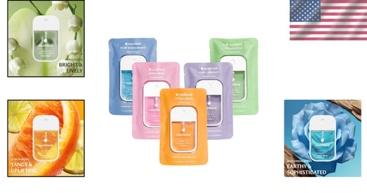 5-Pack Power Mist Hydrating Hand Sanitizer: Travel Set with Luxurious Scents